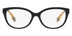 Burberry Esme BE2357 Eyeglasses Black and Vintage Check 52mm New & Authentic