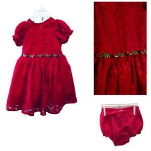 Vestido Bebé Laura Ashley Rojo Encaje Talla 24 Meses Niñas San Valentín Boda - Imagen 1 de 1