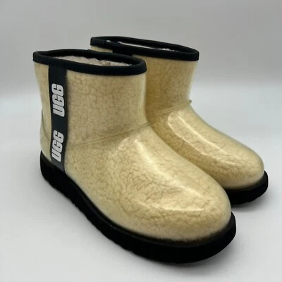 Botas UGG para mujer talla 4 EE. UU. transparentes mini forro de piel de oveja impermeables invierno Foto 1 de 4