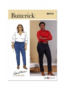 Butterick WZÓR DO SZYCIA B6912 Damskie dżinsy plus size Rozmiary 20W-28W lub 30W-38W