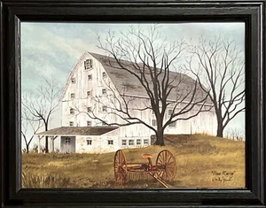 Billy Jacobs Fall Art Print Done Raking Studio Canvas Framed 19 x 15 (Wood) - Picture 1 of 1