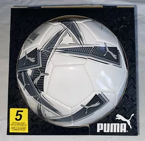 Pelota de fútbol juvenil Puma para mayores de 13 años blanca/gris talla 5 nueva - Imagen 1 de 6