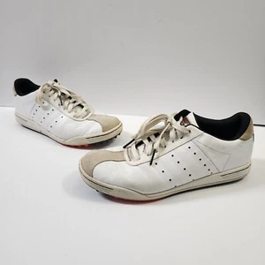 Adidas Adicross Gripmore 2 Golf Spikeless White Leather Mens Size 9.5 - Picture 1 of 8