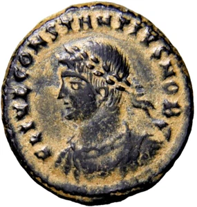 CERTIFIED GENUINE Ancient Roman Coin CONSTANTIUS II Campgate Castle SMKB EF - Picture 1 of 4