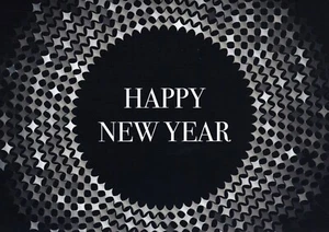 Cheers Happy New Year Wishes Path To Further Theme Greeting Cards - Set of 7 - Picture 1 of 3