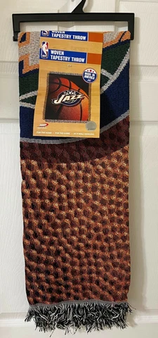 NBA Utah Jazz 46x60" Woven Tapestry Throw. 100% High Bulk Acrylic Cover