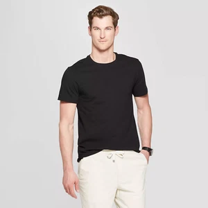 Goodfellow & Co™ ~ Para hombres ~ Manga Corta ~ Camiseta Cuello Redondo ~ Talla Pequeña ~ Ébano - Imagen 1 de 3