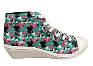 Zapatos de mujer zapatos casuales zapatos de cuña bpc azul verde NUEVO talla 37 - Imagen 1 de 2