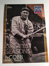 2019 Topps 150 Years Greatest Seasons Jumbo 5x7 Ty Cobb Tigers 101 02/10