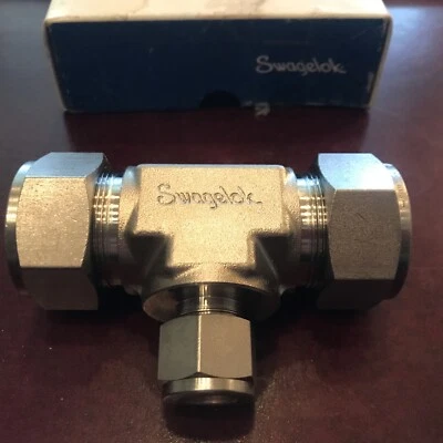 ⚡️NIB⚡️👀 Swagelok SS-1610-3-16-8 T-Branch Union Compression Fitting 1"x1"x 1/2" - Image 1 of 4