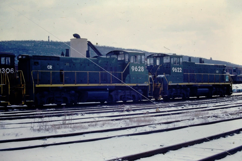 Conrail Reading 9628 y 9622 acoplados: diapositiva fotográfica original de ferrocarril MP-15 de colección Foto 1 de 1