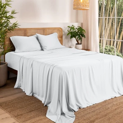 Bare Home 100% Rayon Made from Bamboo Sheet Set Deep Pocket Breathable Sheets - Image 1 of 4