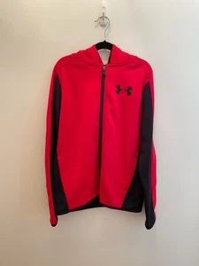 Under Armour YLG Boys Zip Up Jacket Red/Black-USED-in Excellent Condition - Picture 1 of 1