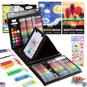237-Piece Kids Art Set with Easel, Non-Toxic Supplies for Ages 4-8, Drawing Kit - Picture 1 of 6