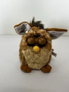 Vintage Furby 1998 Giraffe Print Brown Tan Tiger Electronics with tag no battery - Picture 1 of 9