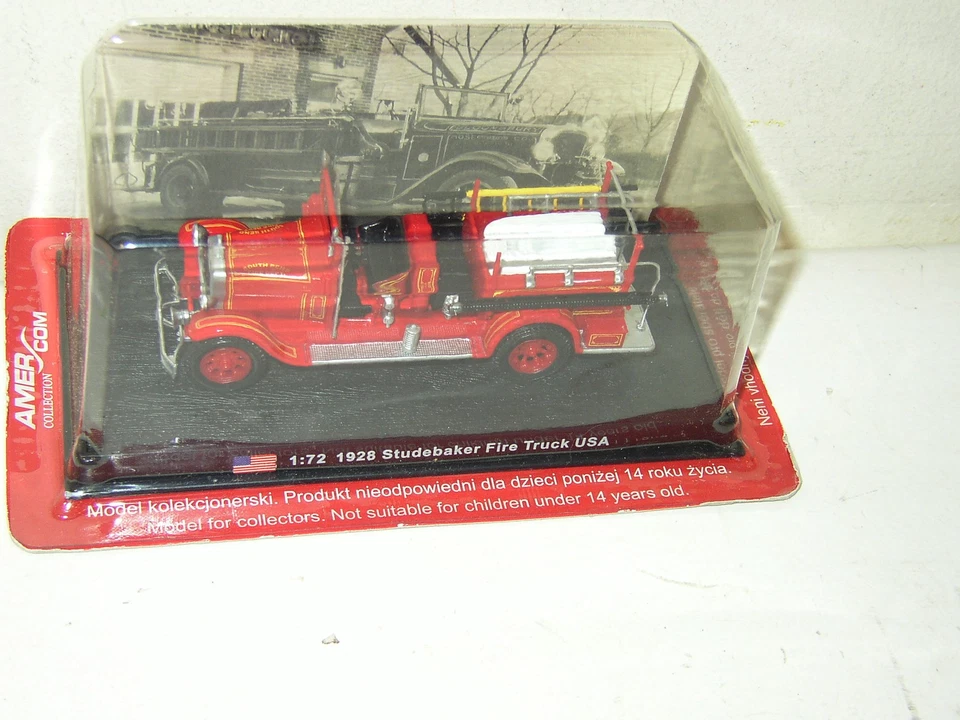 Amercom Fire Trucks 1:72 Studebaker Fire Truck South Bend Indiana 1928 NIB - Image 1 of 3