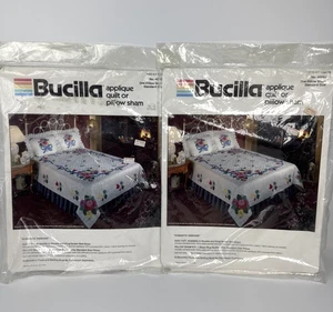 Bucilla Applique Quilt Kit or Pillow Sham Romantic Ribbons 40388 Pair of 2 - Picture 1 of 5