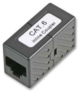 KAUDEN - Couplage de Cordon Cat5e / Cat6, Noir - Photo 1/1