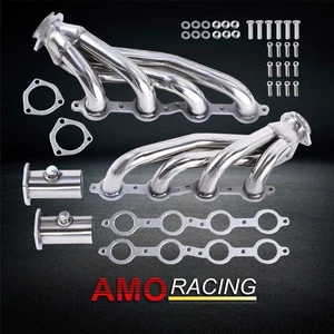 Stainless Steel Rear Dump Exhaust Headers Fit Chevy LS1 LS2 LS3 LS6 LS7 - Bild 1 von 6