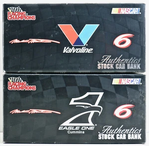 2pc 1998 Mark Martin #6 Authentics Stock Car Banks New 7 lbs! Diecast 1/24       - Picture 1 of 10