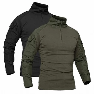 Camiseta de combate KEFITEVD para hombre verano 1/4 con cremallera - Imagen 1 de 9