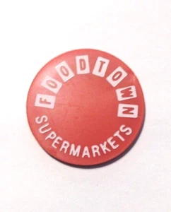 25 Cent - Red Token - Food Stamp Credit - Foodtown Supermarkets - Picture 1 of 2