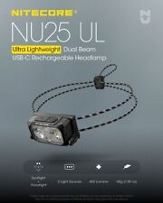 NiteCore NU25 UL 400 Lumens Ultralight USB-C Rechargeable Headlamp Headlight