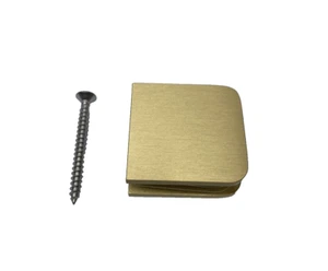 CRL UC77SB Satin Brass Traditional Style Fixed Panel U-Clamp 3-33E-04 - Picture 1 of 7