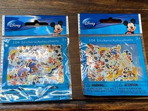2 Paquetes Disney “Mickey Mouse” 104 Pegatinas/Autocollants Favores de Cada Fiesta Nuevo en Paquete - Imagen 1 de 2