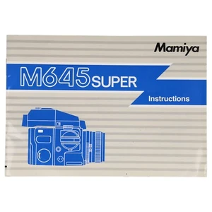 Mamiya M645 Super Instruction Manual Book Main Camera Body Medium Format (62.1) - Picture 1 of 2