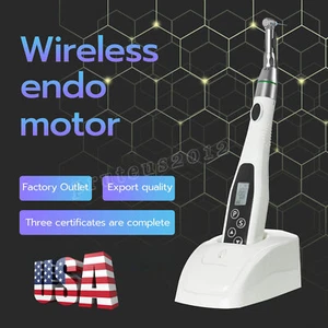 Dentale LED Cordless Endo Motor Endodontico 16:1 Contrangolo Reciprocating - Foto 1 di 13