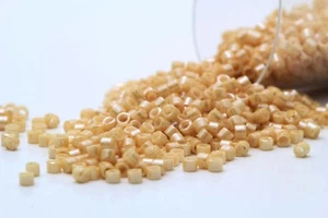 Miyuki Delicas 11/0 Opaque Pearl Beige Luster Seed Beads DB-205 - Picture 1 of 2