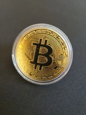 BITCOIN Kryptomünze Gold Neu - Bild 1 von 3
