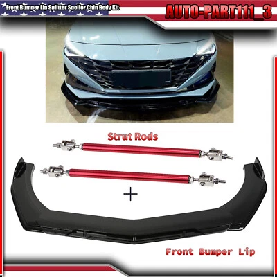 Kit de carrocería de alerón divisor de labios parachoques delantero para Hyundai Elantra 2000-2022 Foto 1 de 4