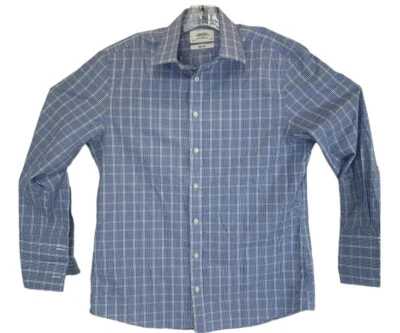 Camisa a Cuadros Charles Trywhitt Para Hombres 161/2 Calce Ajustado Puño Francés Azul/Blanco (E8) Usada en Excelente Condición Foto 1 de 4