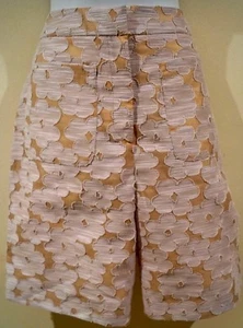 MARKUS LUPFER Lilac & White SURF FLOWER MAEGAN Cotton Blend Summer Shorts L BNWT - Picture 1 of 5
