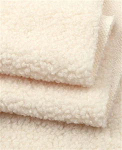 100CM Faux Lamb Wool Sherpa Teddy Fleeced Thicken Suede Fabric Warm DIY Clothing - Picture 1 of 40