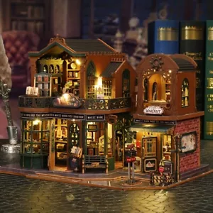 Twilight Bookshop DIY Miniature Dollhouse Kit 3D Puzzle Model Gift for Birthday - Picture 1 of 7