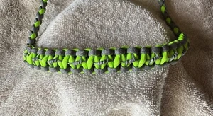 Neon Green And Gray Colors Bow Wtist Sling With Leather Yoke - Picture 1 of 6