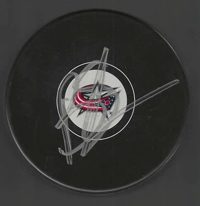 Blake Siebenaler Signed Columbus Blue Jackets Puck Pittsburgh Penguins - Picture 1 of 1