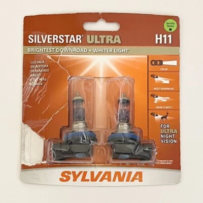 Sylvania H11 SilverStar ULTRA High Performance Headlight Pair Set 2 Bulbs - Image 1 of 4