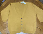 Vintage New With Tags Forelli Internazionale Acrylic Yellow Cardigan Sweater XXL
