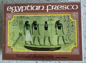 Double Deck EGYPTIAN FRESCO Playing Cards; Grimaud; Paris France; Pre-owned - Picture 1 of 7