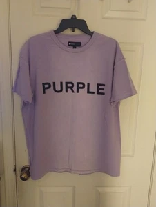 Lila Marke Struktur Jersey Inside Out Lavendel S/S TeeT-Shirt Herren Größe M - Bild 1 von 5