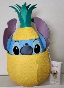 Loungefly Disney Stitch Shoppe Lilo & Stitch Pineapple Crossbody Bag & Pin New - Picture 1 of 4