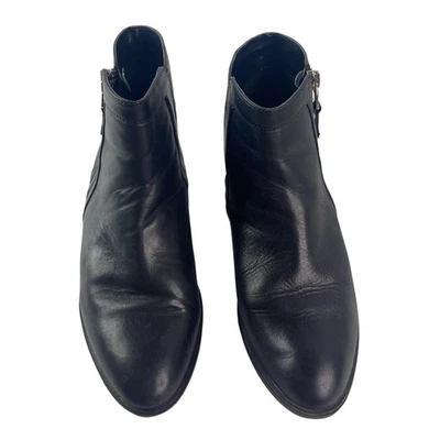 Botas Lauren Ralph Lauren para mujer talla 9,5 de cuero negro hebilla con cremallera lateral al tobillo Foto 1 de 4