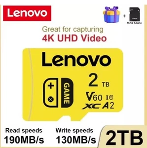 Lenovo 2 To Mémoire SD A2 U3 Micro Haute Vitesse TF Carte pour Nintendo Switch - Photo 1 sur 2
