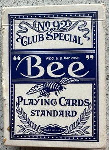Vintage "BEE" Nº 92 cartas especiales Club; reverso nº 67; acabado cámbrico - Imagen 1 de 9