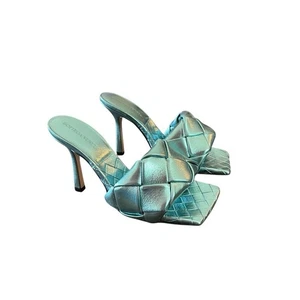 Bottega Veneta Lido Woven Leather Stiletto Heel Pantoletten NEU EU 36,5 US 6,5 - Bild 1 von 11