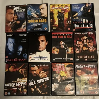 Martial Arts - Steven  Seagal   DVDs/ Bundle Job Lot X 12  / Good To / Vgc - 0 0 - Image 1 of 4
